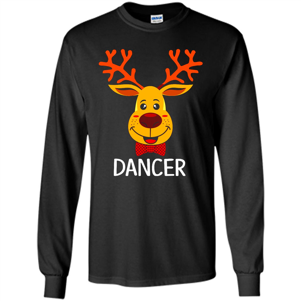 Dancer Santa Claus Funny Xmas Holiday T-Shirt - Long Sleeve T-Shirt