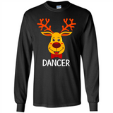 Dancer Santa Claus Funny Xmas Holiday T-Shirt - Long Sleeve T-Shirt