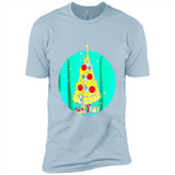 Funny Pizza Ugly Christmas Sweater Xmas Pizza Tree - Premium Short Sleeve T-Shirt
