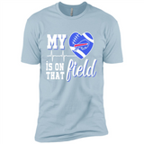 Buffalo Bills Football My Heart is on that Field - Premium Short Sleeve T-Shirt