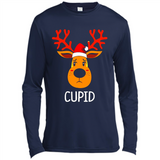 Cupid Santa Claus Funny Xmas Holiday T-Shirt - Canvas Long Sleeve T-Shirt