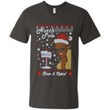 North Pole Born and Raised Shirt, Merry Xmas Ugly Christmas - Men's V-Neck