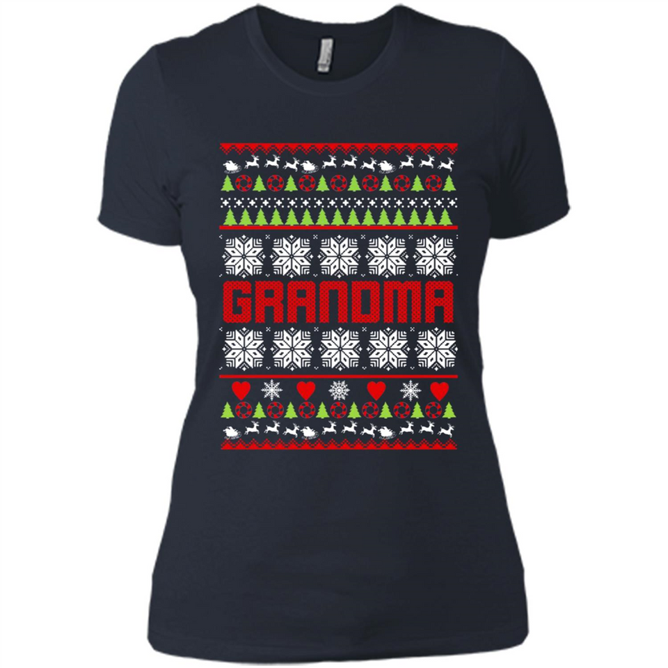 Grandma Ugly Christmas - Ladies' Boyfriend T-Shirt