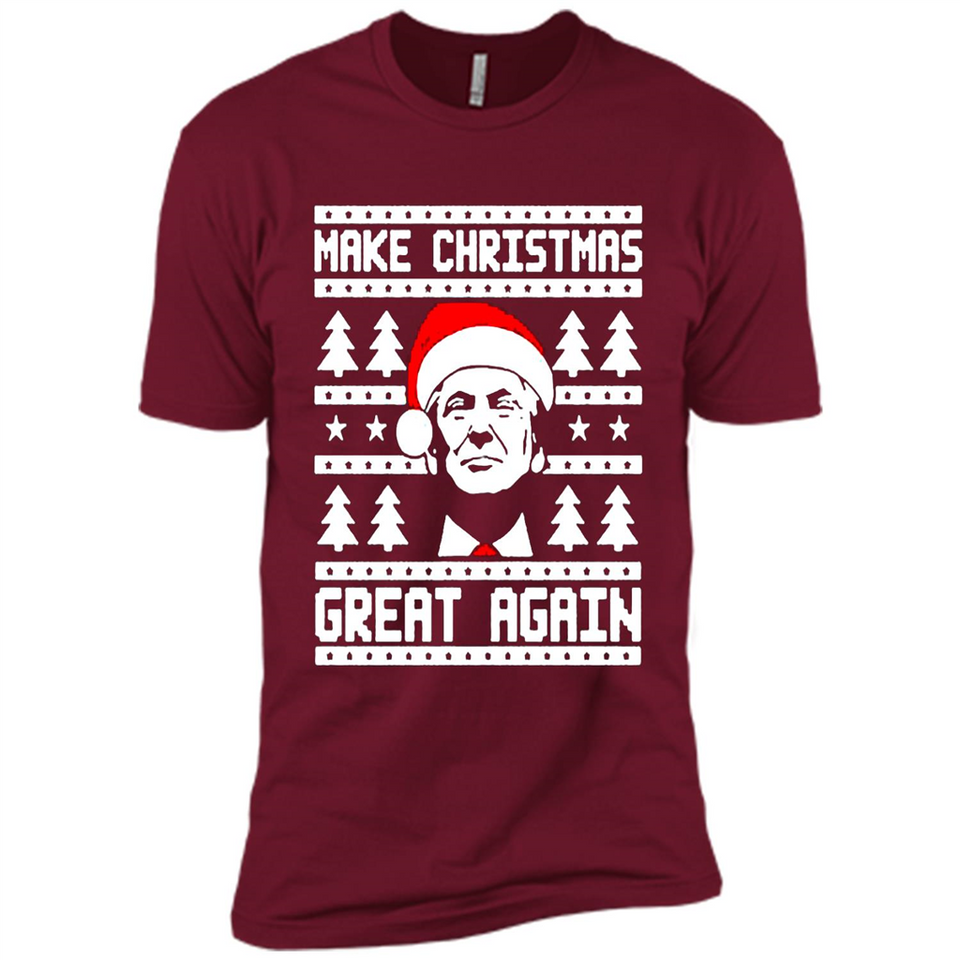 Fabulous Make Christmas Great Again Trump Ugly Christmas - Premium Short Sleeve T-Shirt