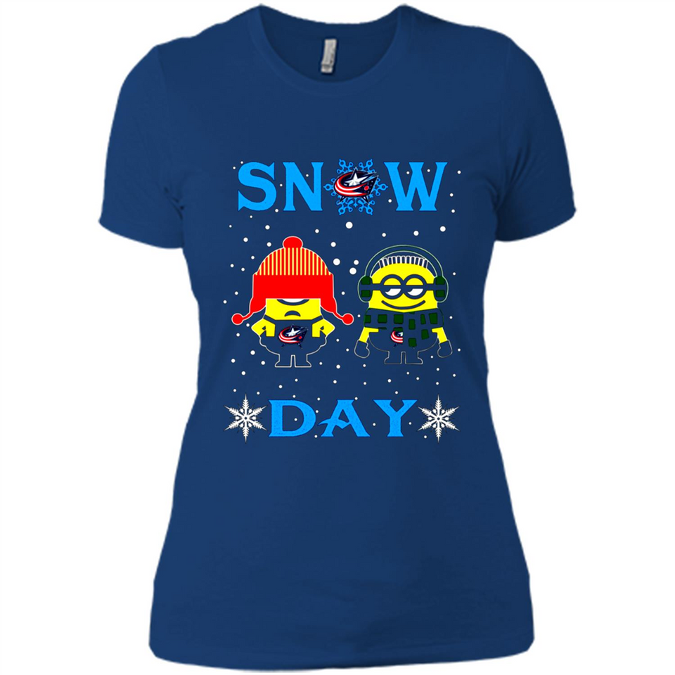 Snow Day Shirt For Columbus Blue Jackets Vs Minion Fans pingpong