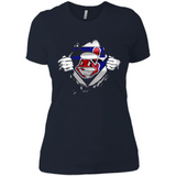 Cleveland Indians And Superman Fans - Ladies' Boyfriend T-Shirt