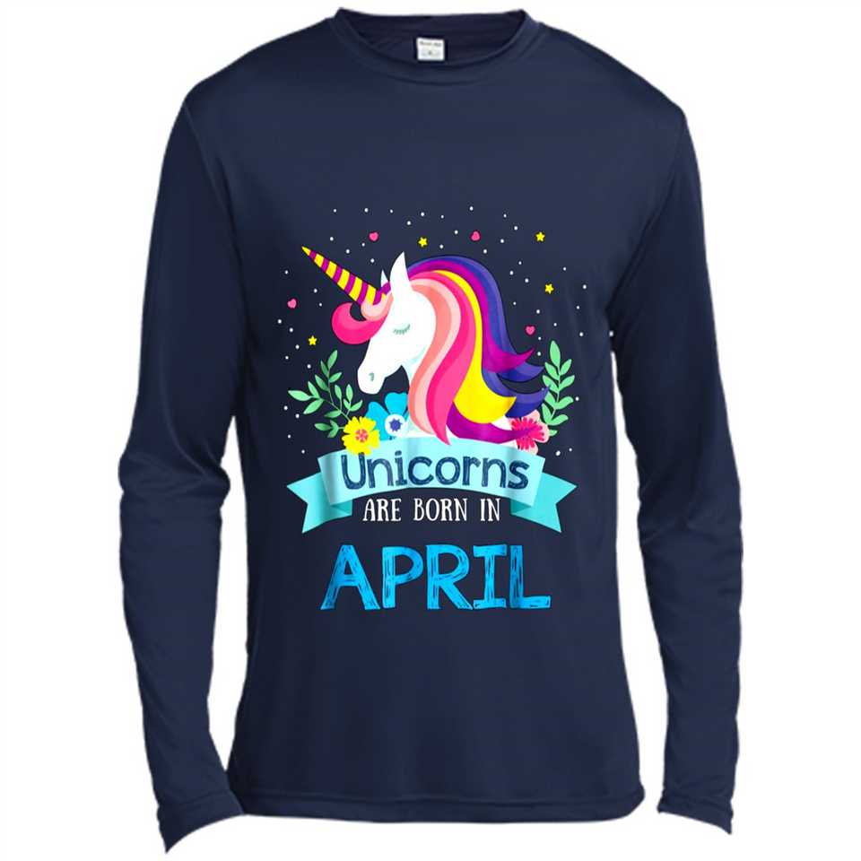 Unicorns are born in April Birthday Rainbow Gift Custom Ultra Cotton