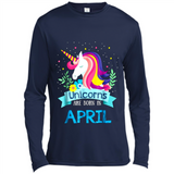 Unicorns are born in April Birthday Rainbow Gift Custom Ultra Cotton