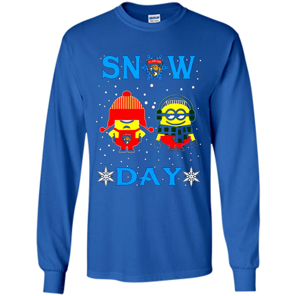 Snow Day Shirt For Florida Panthers Vs Minion Fans pingpong