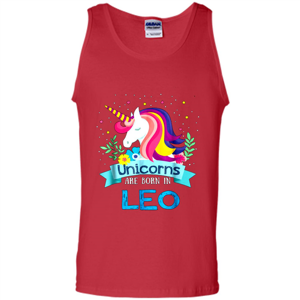 Unicorns are born in Leo Birthday Rainbow Gift Ladies Custom