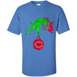 GRINCH HAND HOLDING CHICAGO BEARS GLITTER CHRISTMAS PINGPONG