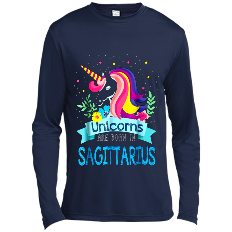 Unicorns are born in Sagittarius Birthday Rainbow Custom Ultra Cotton