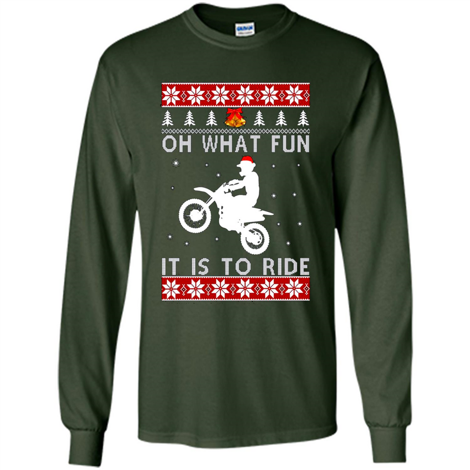 Motocross oh what fun it is to ride Christmas sweater PINGPONG
