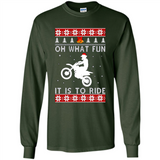 Motocross oh what fun it is to ride Christmas sweater PINGPONG