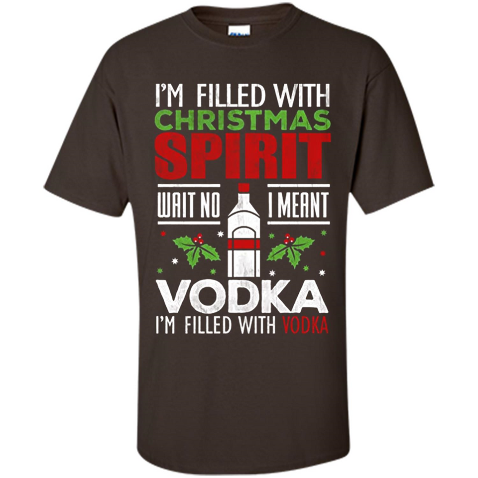 Christmas Gift Shirt Christmas Spirit Vodka Santa - Shirt