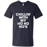 Chillin With My Ho Ho Ho's Funny Christmas - Men's V-Neck