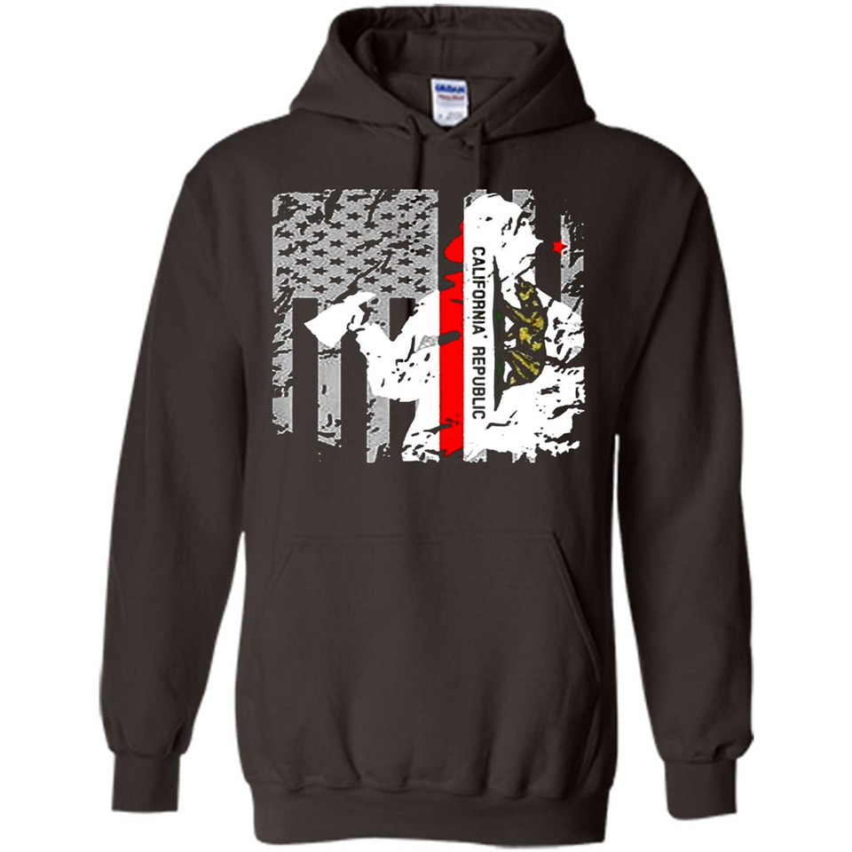 Paradise California Firefighter Thin Red Line Funds Youth T-Shirt PINGPONG - Hoodie