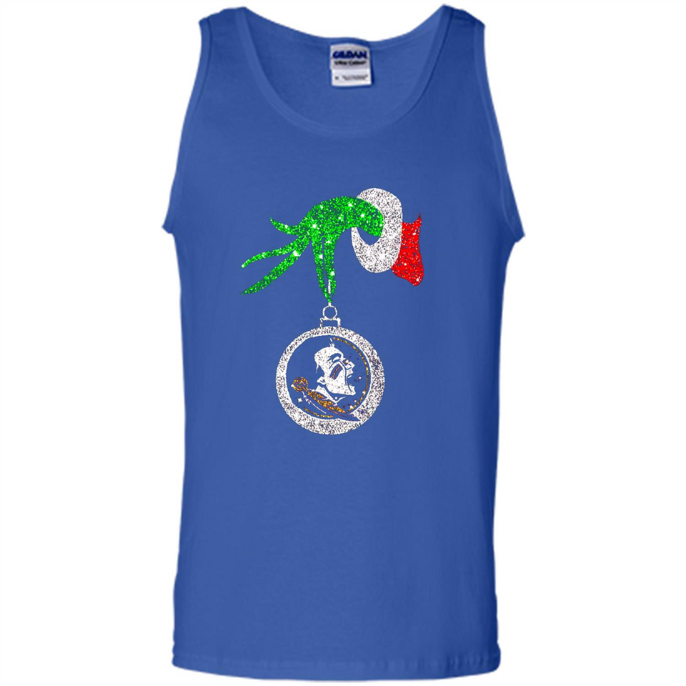 Amazing Florida State Seminoles Glitter Grinch Monogram Ornament Christmas Gift - Tank Top