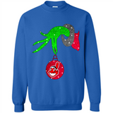 GRINCH HAND HOLDING CLEVELAND INDIANS GLITTER CHRISTMAS PINGPONG