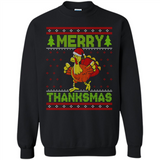 Merry Thankmas Ugly Xmas Thanksgiving Turkey Sweatshirt - Sweatshirt