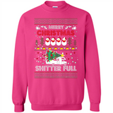 Merry Christmas Shitter Full Christmas Tree Snowman Sweater PINGPONG - Sweatshirt