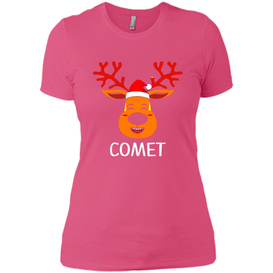 Comet Santa Claus Funny Xmas Holiday T-Shirt - Ladies' Boyfriend T-Shirt