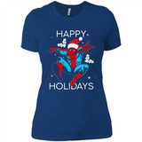 Marvel Spider Man Happy Holidays Santa Christmas Mug PINGPONG - Ladies' Boyfriend T-Shirt