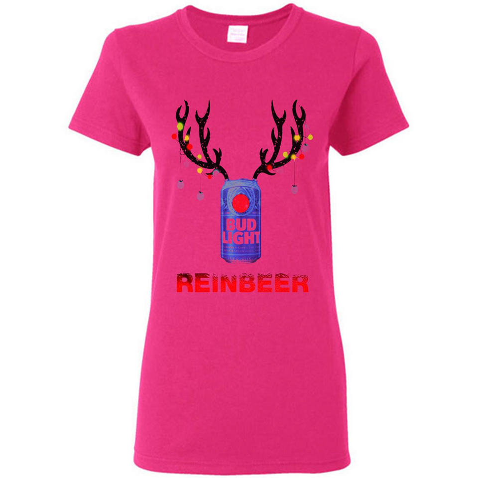 Bud light reinbeer Christmas - Ladies Short-Sleeve