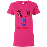 Bud light reinbeer Christmas - Ladies Short-Sleeve