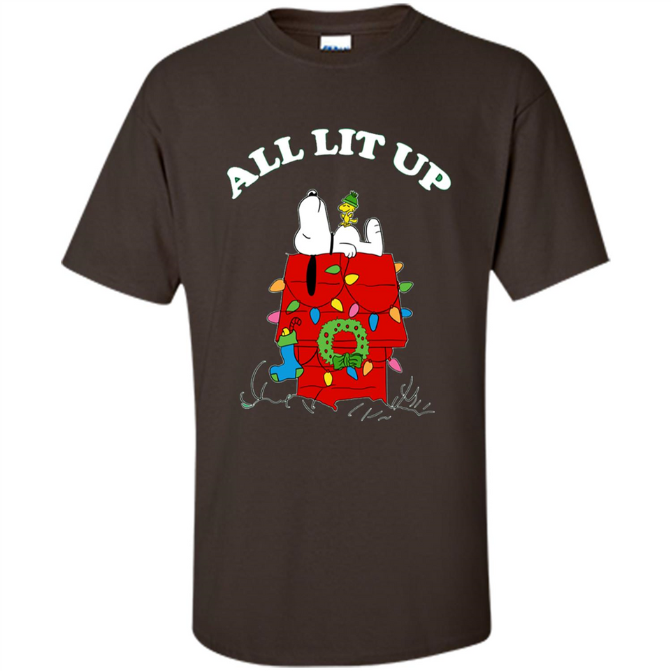 Peanuts By Schulz Snoopy Young Men_s Christmas - Shirt
