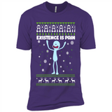 Mr Meeseeks Xistence Is Pain Ugly Christmas - Premium Short Sleeve T-Shirt