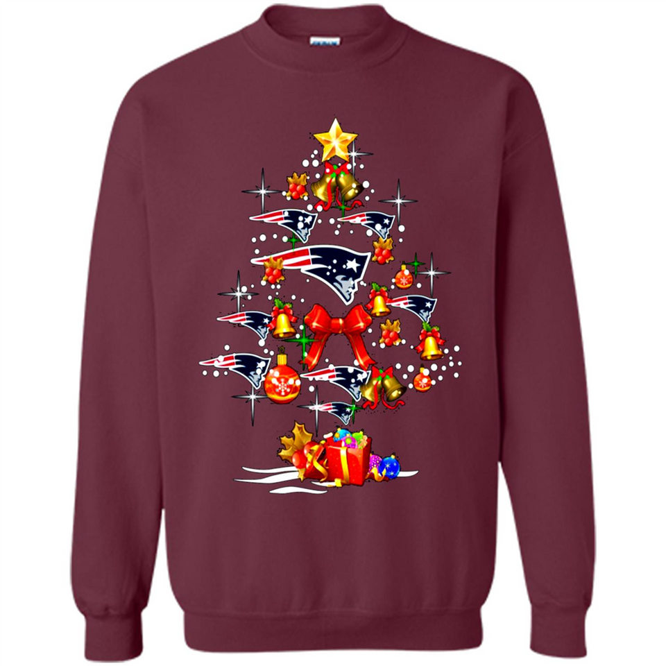New England Patriots Christmas Tree sweater PINGPONG