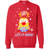 Minion Anaheim Ducks Ugly Christmas Sweater Let it Snow - Sweatshirt
