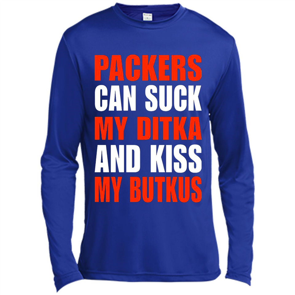 Packers can suck my Ditka and kiss my Butkus PINGPONG - Canvas Long Sleeve T-Shirt