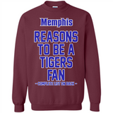Reasons to be a Memphis Tigers Fan Complete List on Back - Sweatshirt