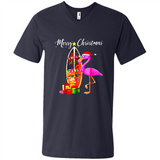 Flamingo Christmas Shirt, Merry Christmas Shirt , Flamingo - Men's V-Neck