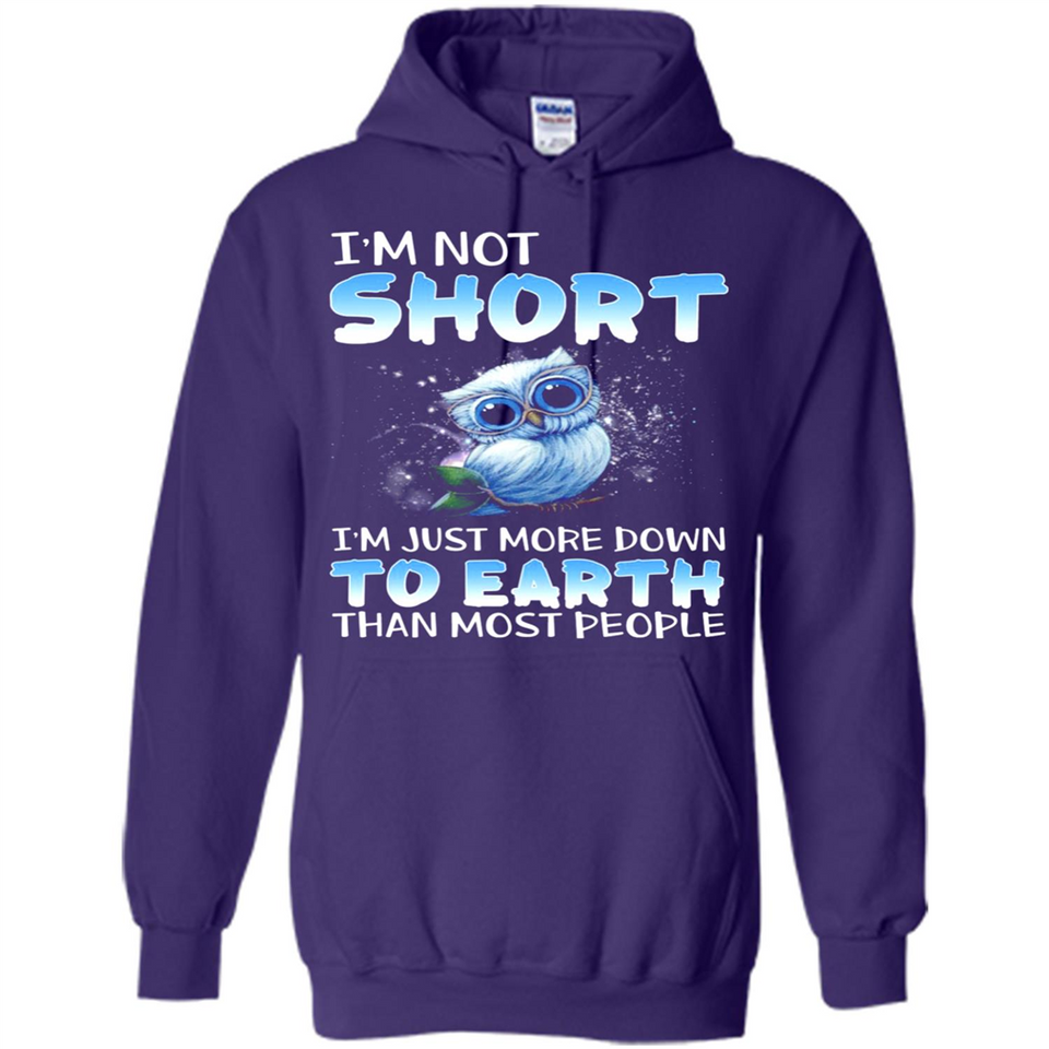 The owl I'm not short I just more down to Earth than most people - Hoodie
