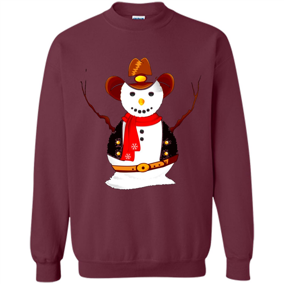 Snowman Cowboy Merry Christmas Xmas