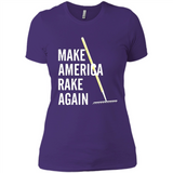 Make America Rake Again California Fires Paradise Youth T-Shirt PINGPONG - Ladies' Boyfriend T-Shirt