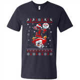 No Christmas for You – Deadpool Santa Claus Ugly Sweater - Men's V-Neck