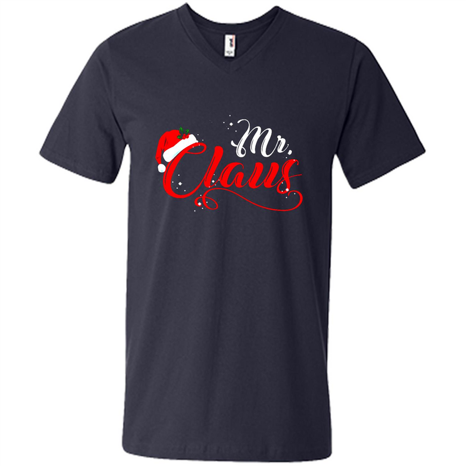 Mr. Claus Santa Claus Merry Xmas T-Shirt - Men's V-Neck