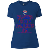 Reasons to be a Florida Panthers Fan Complete List on Back - Ladies' Boyfriend T-Shirt
