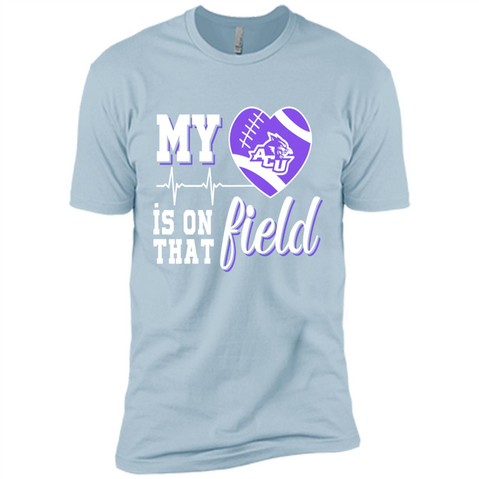 Abilene Christian Wildcats Football My Heart is on that Field - Premium Short Sleeve T-Shirt