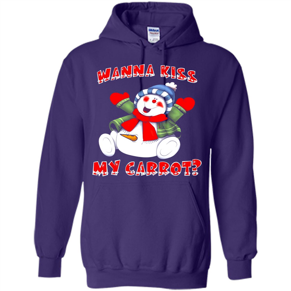 Snowman Wanna Kiss My Carrot Christmas - Hoodie