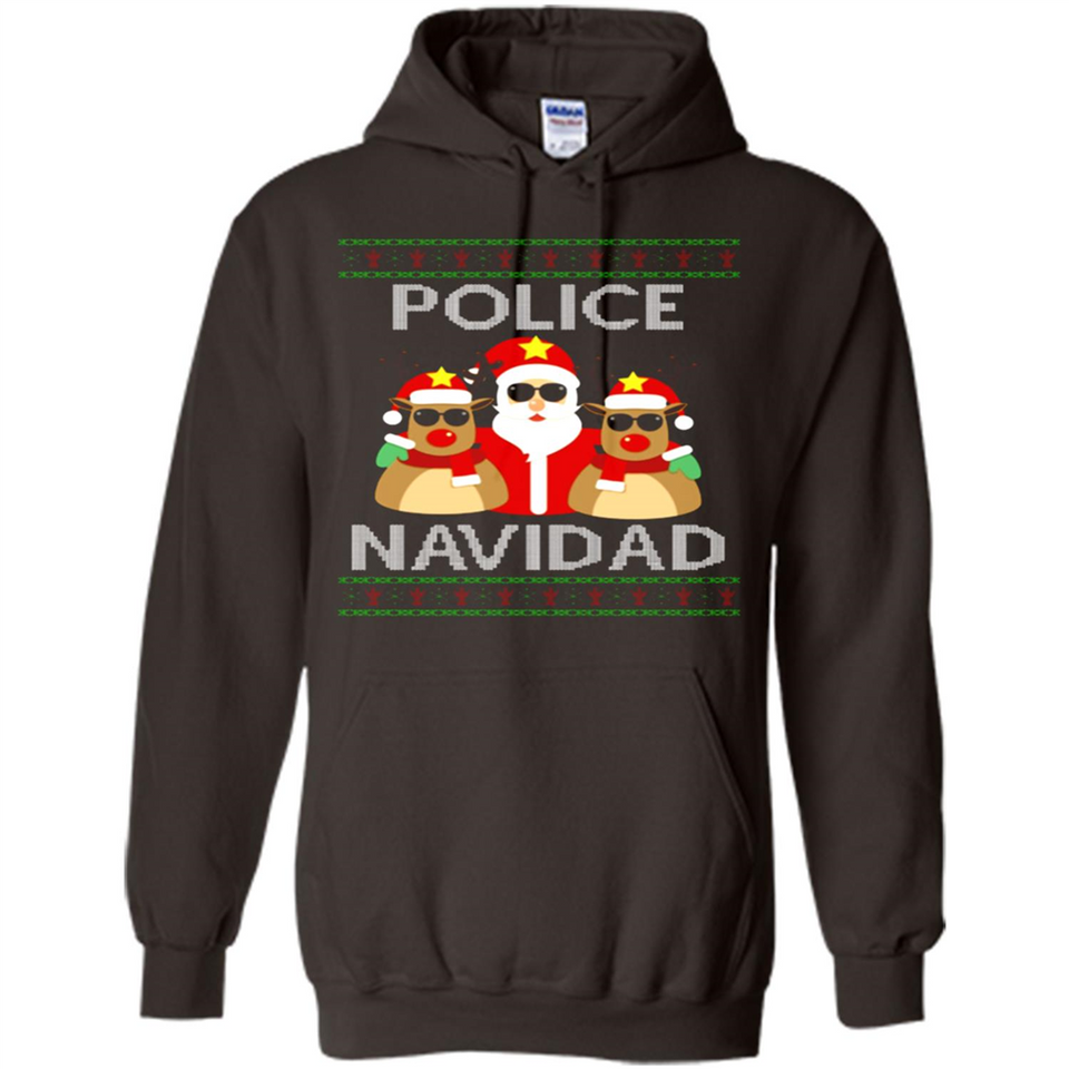 FUNNY POLICE NAVIDAD T-SHIRT Santa Christmas Party - Hoodie