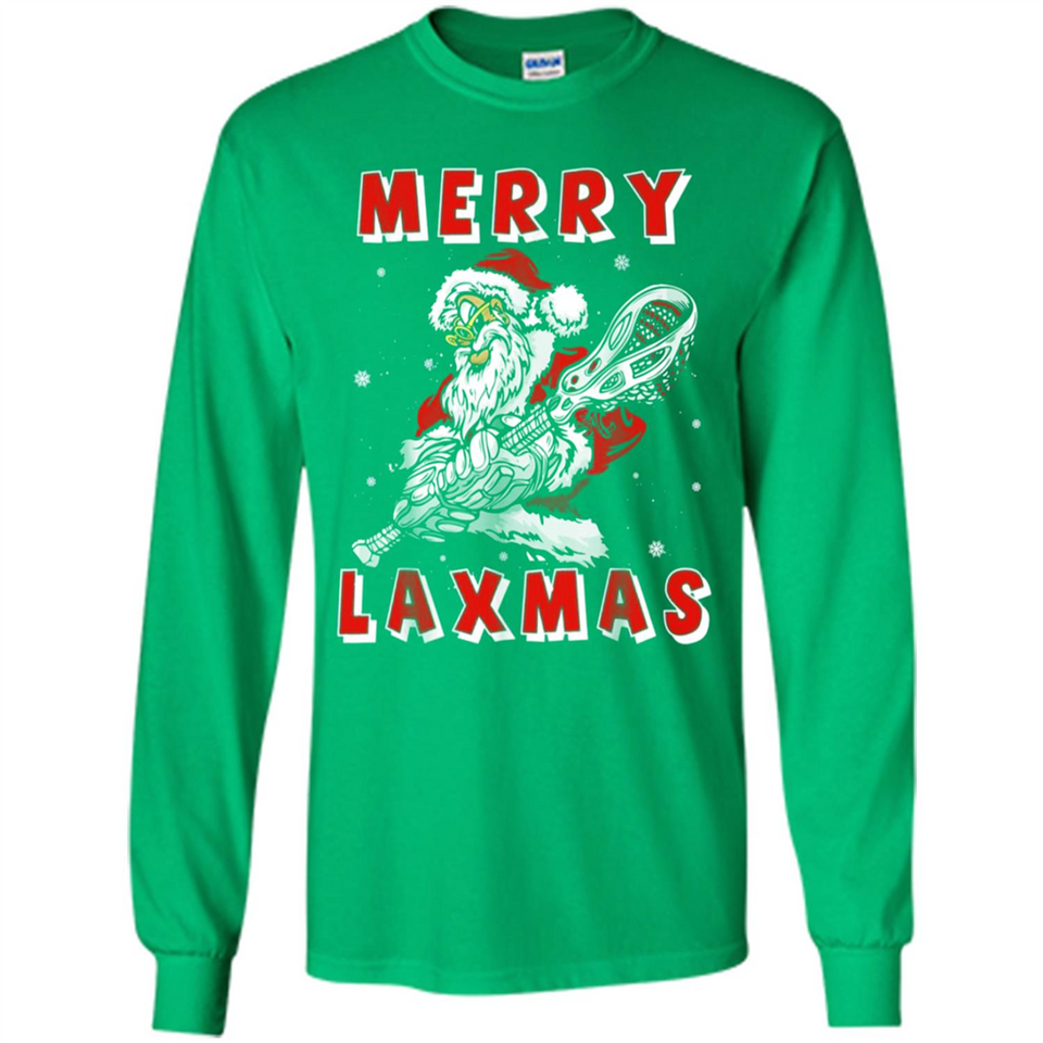 Lacrosse Merry Laxmas Santa - Long Sleeve T-Shirt