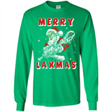 Lacrosse Merry Laxmas Santa - Long Sleeve T-Shirt