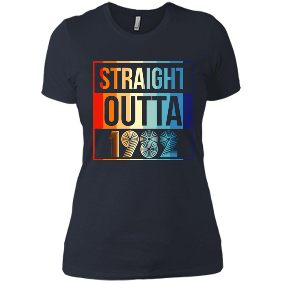 Retro Straight Outta 1982 36 Years Old - Ladies' Boyfriend T-Shirt