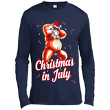 Christmas In July - Funny Dancing Santa - Canvas Long Sleeve T-Shirt