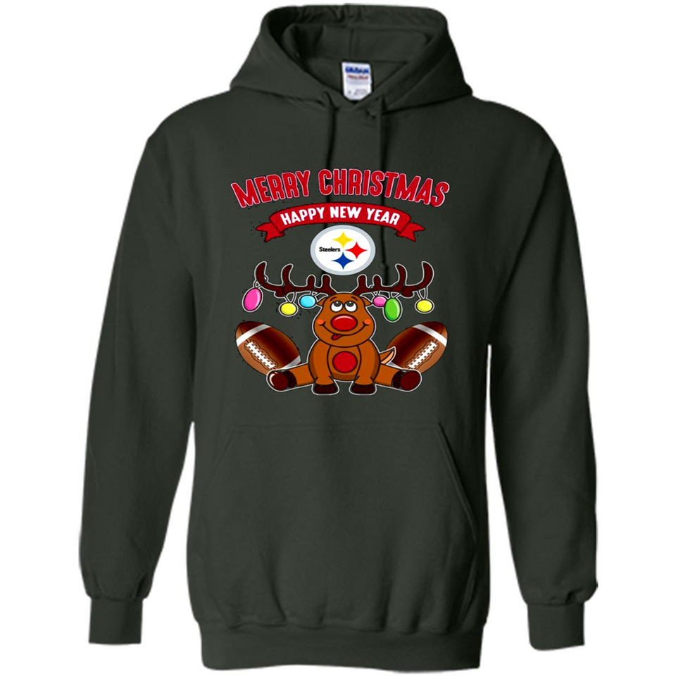 Pittsburgh Steelers NFL Reindeer Funny Merry Christmas And Happy New Year